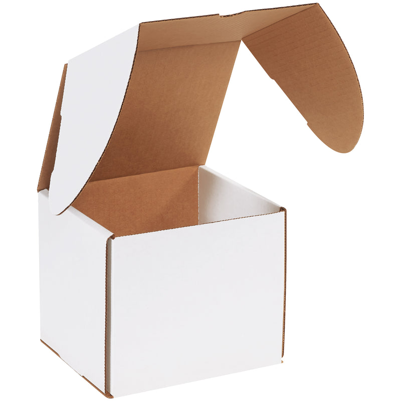 7 1/8 x 6 5/8 x 6 1/2" White Outside Tuck Mailers (MEZ766) Bundle Of 25