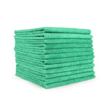 Hospeco® Microfiber Cloth 16x16 200 GSM Half-Fold Green, Pack of 12 (HOSMFC2001616GN) Pack of 12