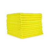 Hospeco® Microfiber Cloth 16x16 200 GSM Half-Fold Yellow, Pack of 12 (HOSMFC2001616YE) Pack of 12