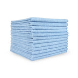 Hospeco® Microfiber Cloth 16x16 260 GSM Half-Fold Blue, Pack of 12 (HOSMFC2601616BL) Pack of 12
