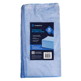 Hospeco® Microfiber Cloth 16x16 260 GSM Half-Fold Blue, Pack of 12 (HOSMFC2601616BL) Pack of 12