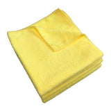 Hospeco® Microfiber Cloth 16x16 260 GSM Half-Fold Yellow, Pack of 12 (HOSMFC2601616YE) Pack of 12