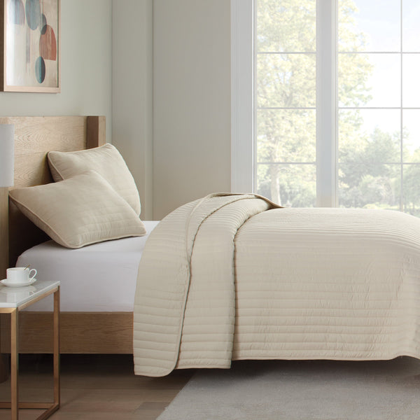 Host & Home Microfiber Quilt Set (King) Taupe (P-MFQT-KSET-TP) 1/EA