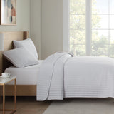 Arkwright Home® Host & Home Brushed Microfiber Quilt Set, Queen, White, 4/Case (MFQT-FQSET-WH) Case of 4