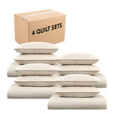 Arkwright Home® Host & Home Brushed Microfiber Quilt Set, Queen, Taupe, 4/Case (MFQT-FQSET-TP) Case of 4