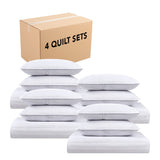 Arkwright Home® Host & Home Brushed Microfiber Quilt Set, King, White, 4/Case (MFQT-KSET-WH) Case of 4