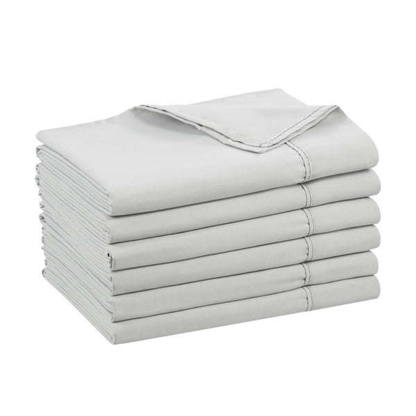 Host & Home Microfiber Flat Sheet Queen Grey (6/Pack) (P-MFS-90110-GY) 6/PK