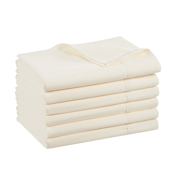 Host & Home Microfiber Flat Sheet Queen Ivory (6/Pack) (P-MFS-90110-IV) 6/PK