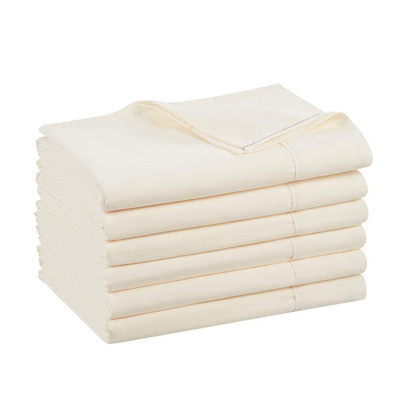 Host & Home Microfiber Flat Sheet Full Ivory (6/Pack) (P-MFS-81108-IV) 6/PK
