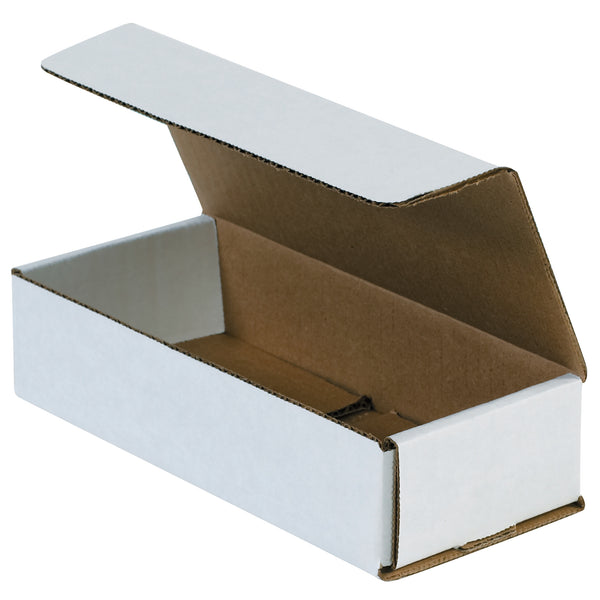 7 1/2 x 3 1/4 x 1 3/4" White Corrugated Mailers (MIBM250) Bundle Of 50