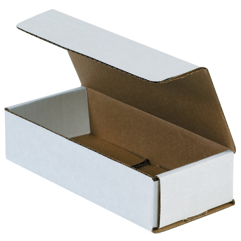 7 1/2 x 3 1/4 x 1 3/4" White Corrugated Mailers (MIBM250) Bundle Of 50