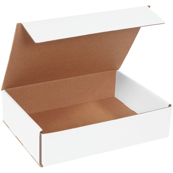 12 x 9 x 3" White Corrugated Mailers (MLR1293) Bundle Of 50