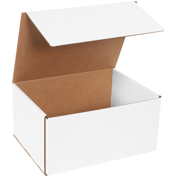 12 x 9 x 6" White Corrugated Mailers (MLR1296) Bundle Of 50