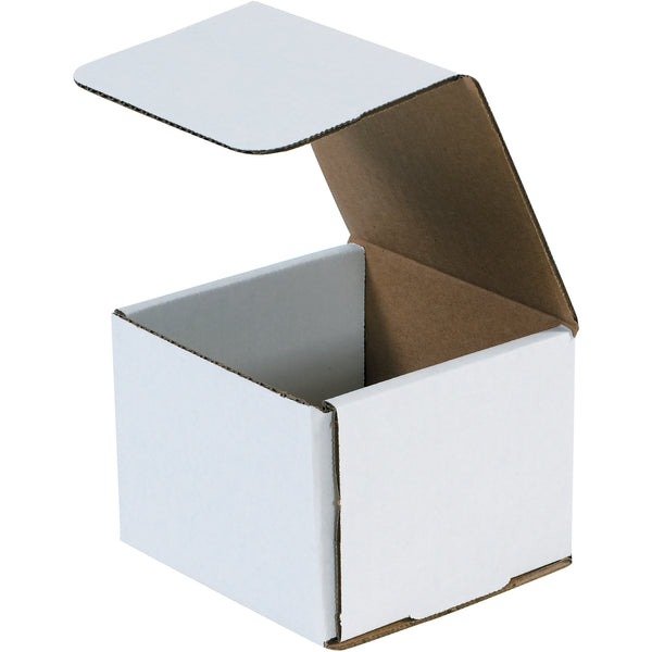 4 3/8 x 4 3/8 x 3 1/2" White Corrugated Mailers (MLR2) Bundle Of 50