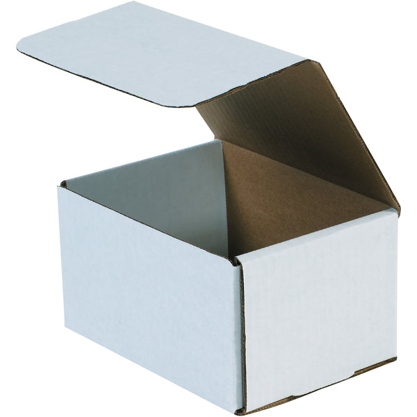 6 1/2 x 4 7/8 x 3 3/4" White Corrugated Mailers (MLR4) Bundle Of 50