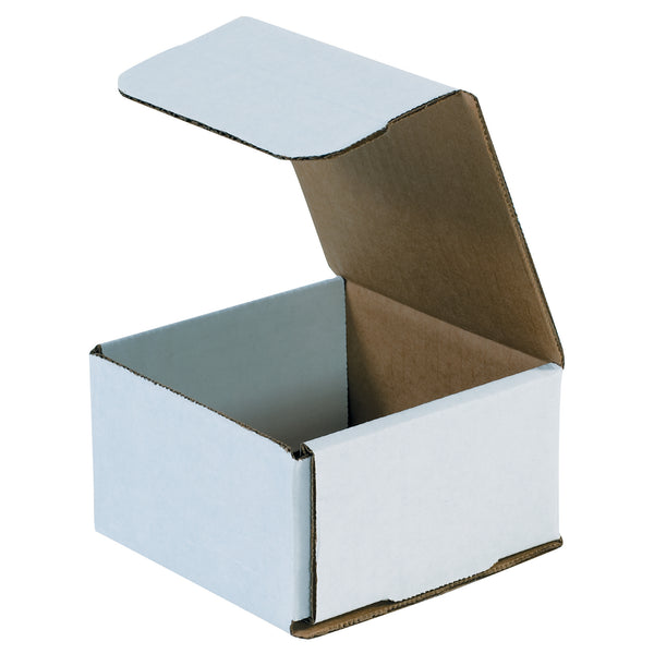 4 3/8 x 4 3/8 x 2 1/2" White Corrugated Mailers (MLR5) Bundle Of 50