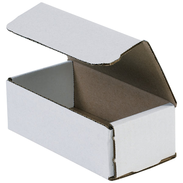 6 x 3 5/8 x 2" White Corrugated Mailers (MLRBC) Bundle Of 50