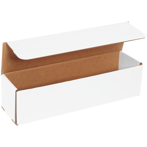 13 1/2 x 3 1/2 x 3 1/2" White Corrugated Mailers (MLRBL) Bundle Of 50