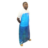 Safety Zone® ProGuard® Vinyl Alternative Aprons w/ Grommets, Blue, 35"x55", 6 Mil, 10/Bag, 10 Bags/Case (SZNMMVA-55-6) Case of 100
