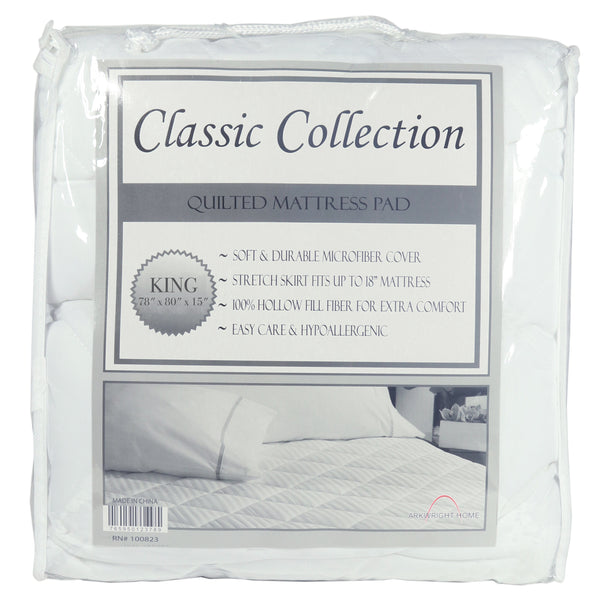 Arkwright Home Classic Mattress Pad King White (PNP-MP-CL-KG) 1/EA