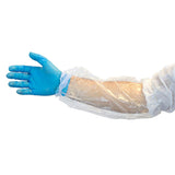 Safety Zone® ProGuard® Polyethylene Sleeves w/ Elastic Ends, 18", Clear, Roll Pack, 100/Bag, 10 Bags/Case (SZNMPE-185-1000C) Case of 1000