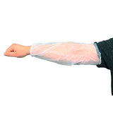 Safety Zone® ProGuard® Polyethylene Sleeves w/ Elastic Ends, 18", White, Roll Pack, 100/Bag, 20 Bags/Case (SZNMPE-185-RP-HM) Case of 2000