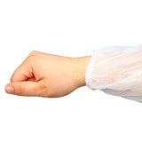 Safety Zone® ProGuard® Polyethylene Sleeves w/ Elastic Ends, 18", White, Roll Pack, 100/Bag, 20 Bags/Case (SZNMPE-185-RP-HM) Case of 2000