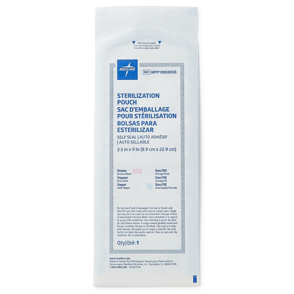 Steam and Gas Self-Seal Sterilization Pouch, 3.5" x 9", 200/BX  (MPP100520GSZ) Box of 200