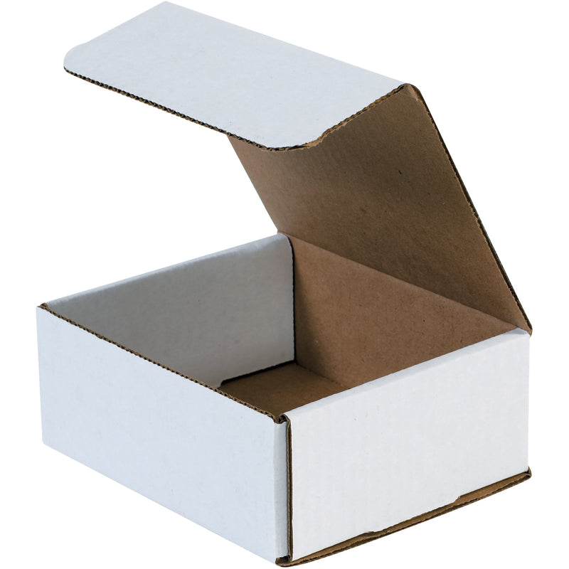 6 3/16 x 5 3/8 x 2 1/2" White Corrugated Mailers (MRX6XL) Bundle Of 50