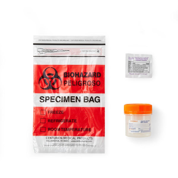SPECIMEN CUP W/TOWELETTE, 50/CS (MS120) Case of 50