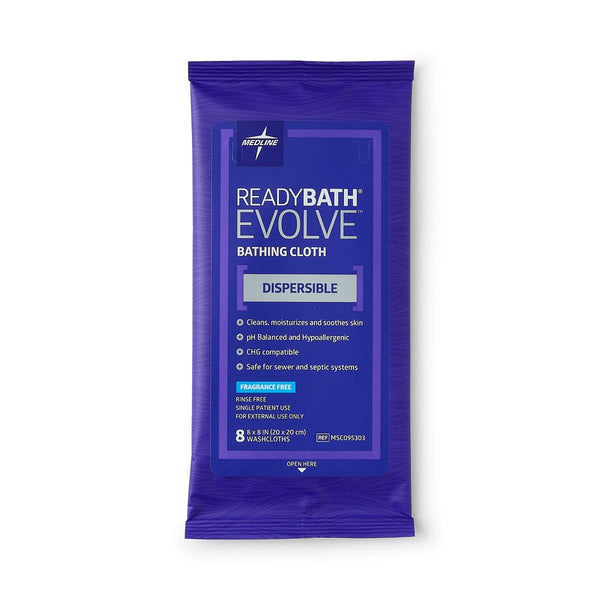ReadyBath Evolve Fragrance-Free Bathing Wipes, 1 PK (MSC095303H) 1 Pack