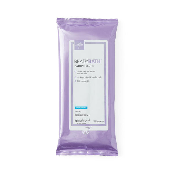ReadyBath Total Body Cleansing Standard Weight Wash Cloth, Fragrance Free, 8/Pack, 1 PK (MSC095305H) 1 Pack