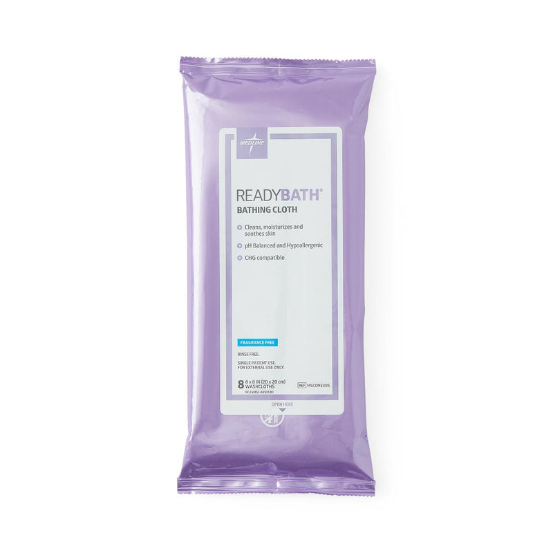 ReadyBath Total Body Cleansing Standard Weight Wash Cloth, Fragrance Free, 8/Pack, 1 PK (MSC095305H) 1 Pack