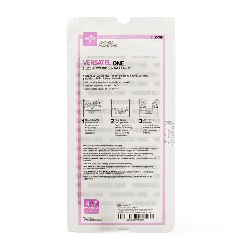 Versatel One Silicone Wound Contact Layer Dressing, 1/EA (MSC1847EPH) Each