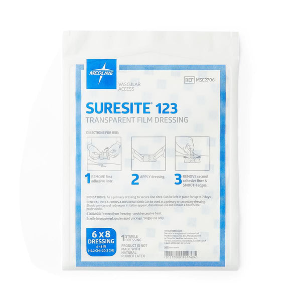 SureSite123 Transparent Dressing, 6" x 8", 1/EA  (MSC2706H) Each