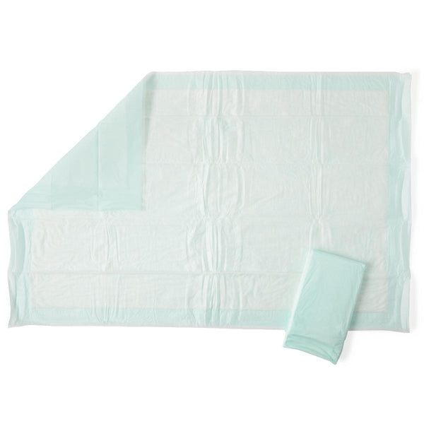 Fluff and Polymer Underpad, Moderate Absorbency, Green, 23" x 36", 10/BG (MSC282036PZ) Bag of 10