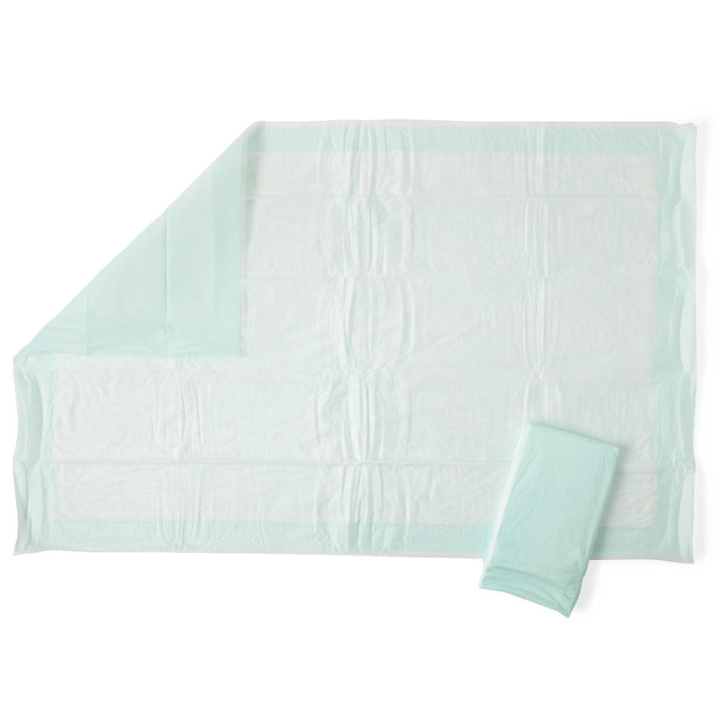 Fluff and Polymer Underpad, Moderate Absorbency, Green, 23" x 36", 10/BG (MSC282036PZ) Bag of 10