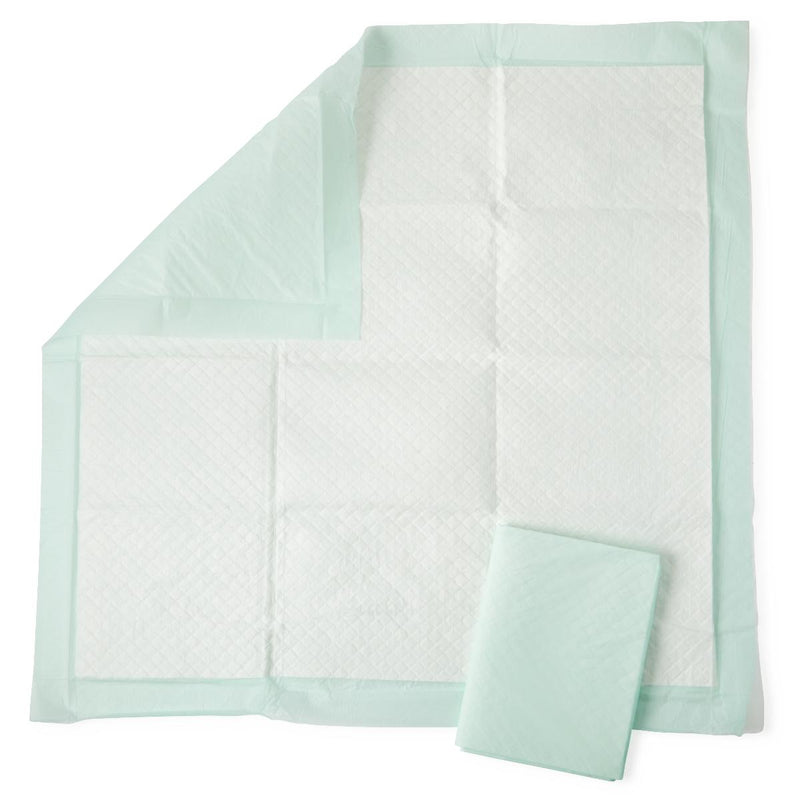 Fluff and Polymer Underpad, Heavy Absorbency, 36" x 36", Green, Quilted, 5/BG (MSC282070LBZ) Bag of 5
