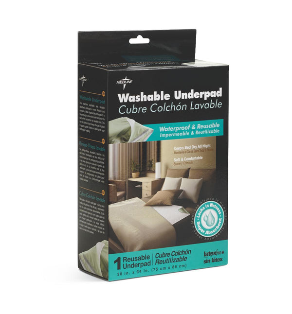 Medline Washable Underpads (Retail Packaging), 6/CS (MSC455044R) Case of 6