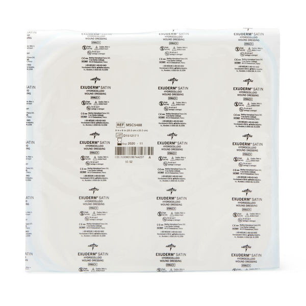 Exuderm Satin Hydrocolloid Wound Dressing, 8" x 8", 1/EA  (MSC5488H) Each