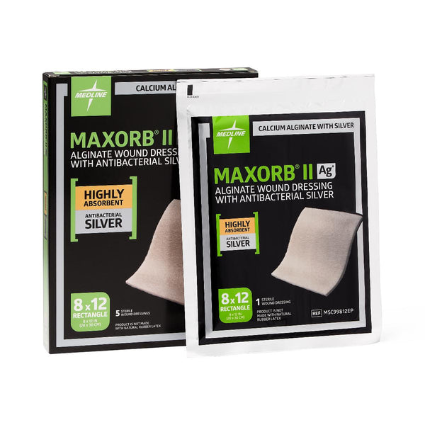 Maxorb II Silver Alginate Dressings, 5/BX (MSC99812EPZ) Box of 5