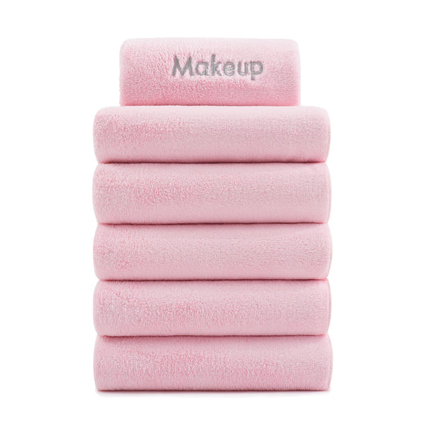 Arkwright Home Bck2U Coral Fleece Makeup Towel 11x17 Pink (6/Pack) (P-MU-FTPNK) 6/PK