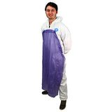 Safety Zone® ProGuard® Vinyl Aprons w/ String Ties, Unhemmed, Blue, 35"x45", 6 Mil, 12/Bag, 6 Bags/Case (SZNMUB-45) Case of 72