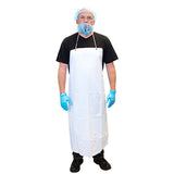 Safety Zone® ProGuard® Vinyl Aprons w/ String Ties, Raw Edge, White, 35"x45", 6 Mil, 12/Bag, 6 Bags/Case (SZNMUW-45SZ) Case of 72