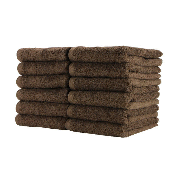 Arkwright Home Cotton Jr. Salon Towel 16x27 Brown (12/Pack) (P-BBJ162725BRN) 12/PK
