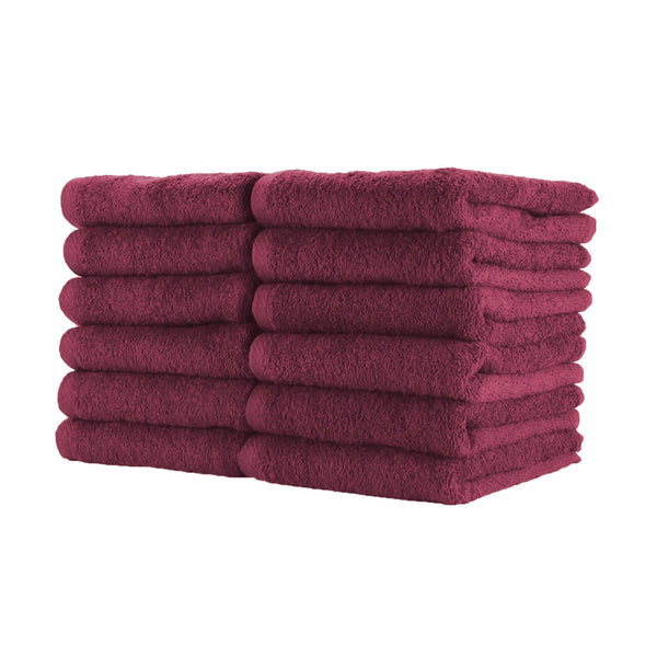 Arkwright Home Cotton Jr. Salon Towel 16x27 Burgundy (12/Pack) (P-BBJ162725BUR) 12/PK