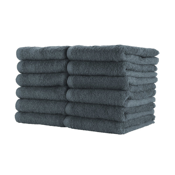 Arkwright Home Cotton Jr. Salon Towel 16x27 Charcoal (12/Pack) (P-BBJ162725CHA) 12/PK