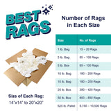 Hospeco® WPackSM Knit Wipers White New, 5lb Bag, Case of 8 Bags (HOSN-WPKSM-5BG-CS) Case of 8 Bags