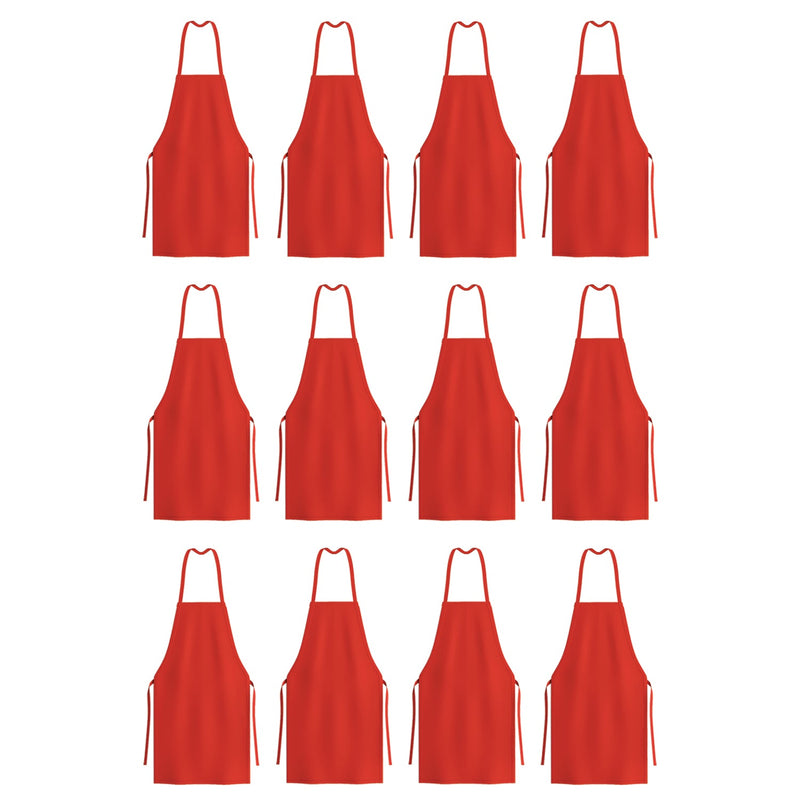Arkwright Home Mariposa Bib Apron 33x30 Red (12/Pack) (P-APRN-R-SPUN) 12/PK