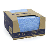 Hospeco® Saniworks® Choice Counter Towels, Poly/Rayon, Blue/White, 13x20, 1/4 Fold, Case of 200 (HOSN-F110QCB) Case of 200
